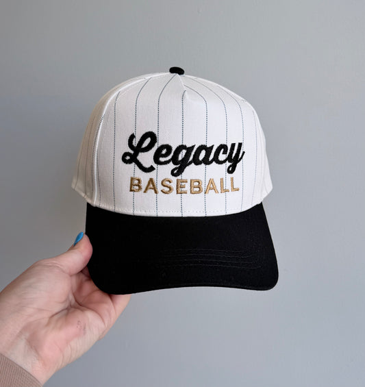 Legacy Baseball Striped Trucker Hat