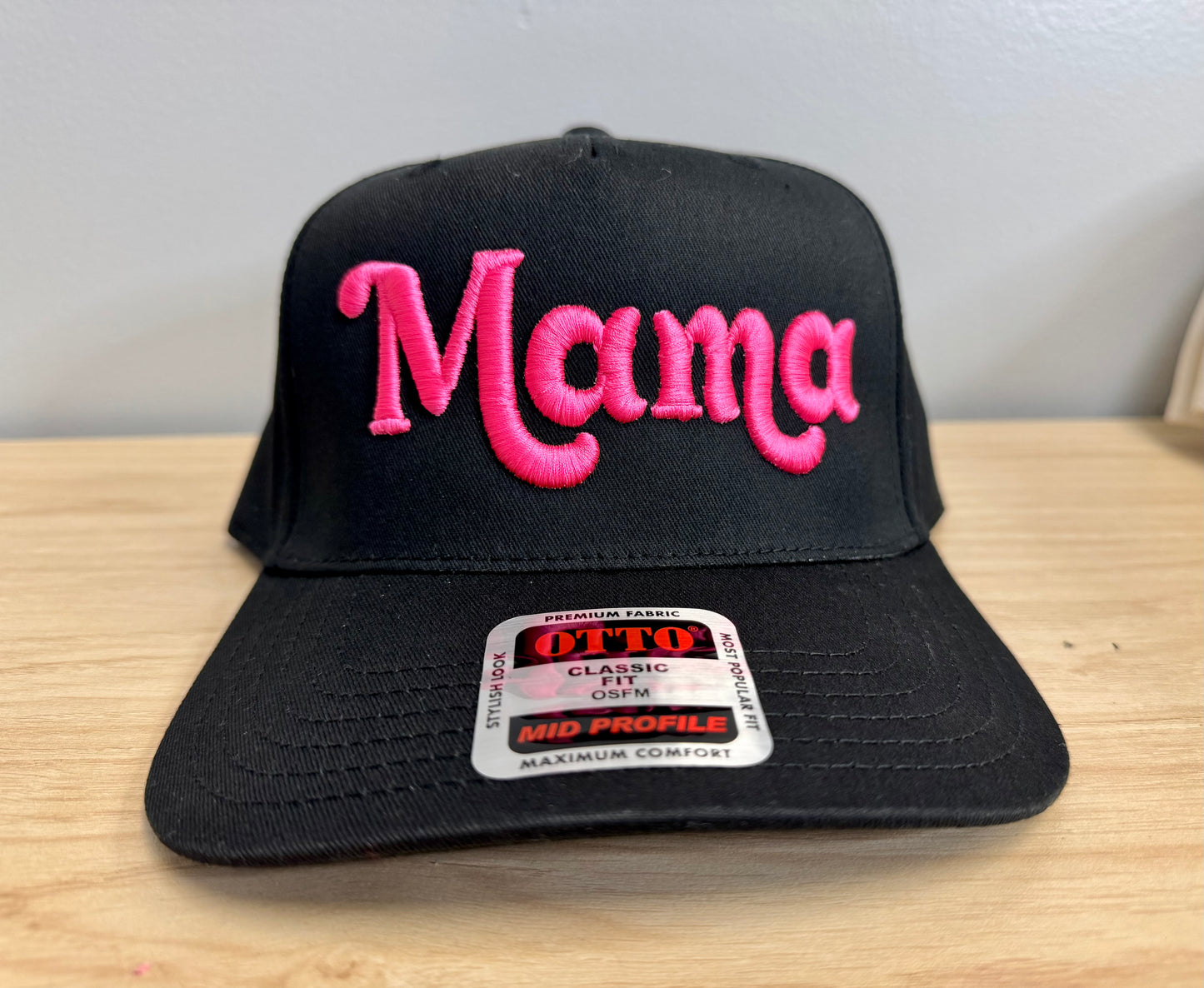 MAMA Trucker Hat(Hot Pink on Black)