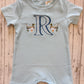 Short Sleeve Romper(Monogram Ducks)