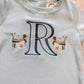 Short Sleeve Romper(Monogram Ducks)