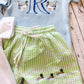 Short Sleeve Romper(Monogram Ducks)