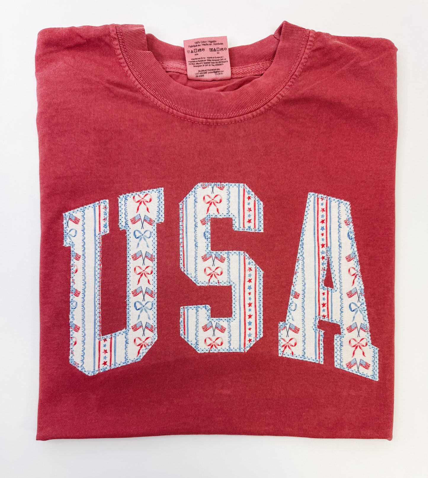 USA Applique Tee(Flags&Bows)