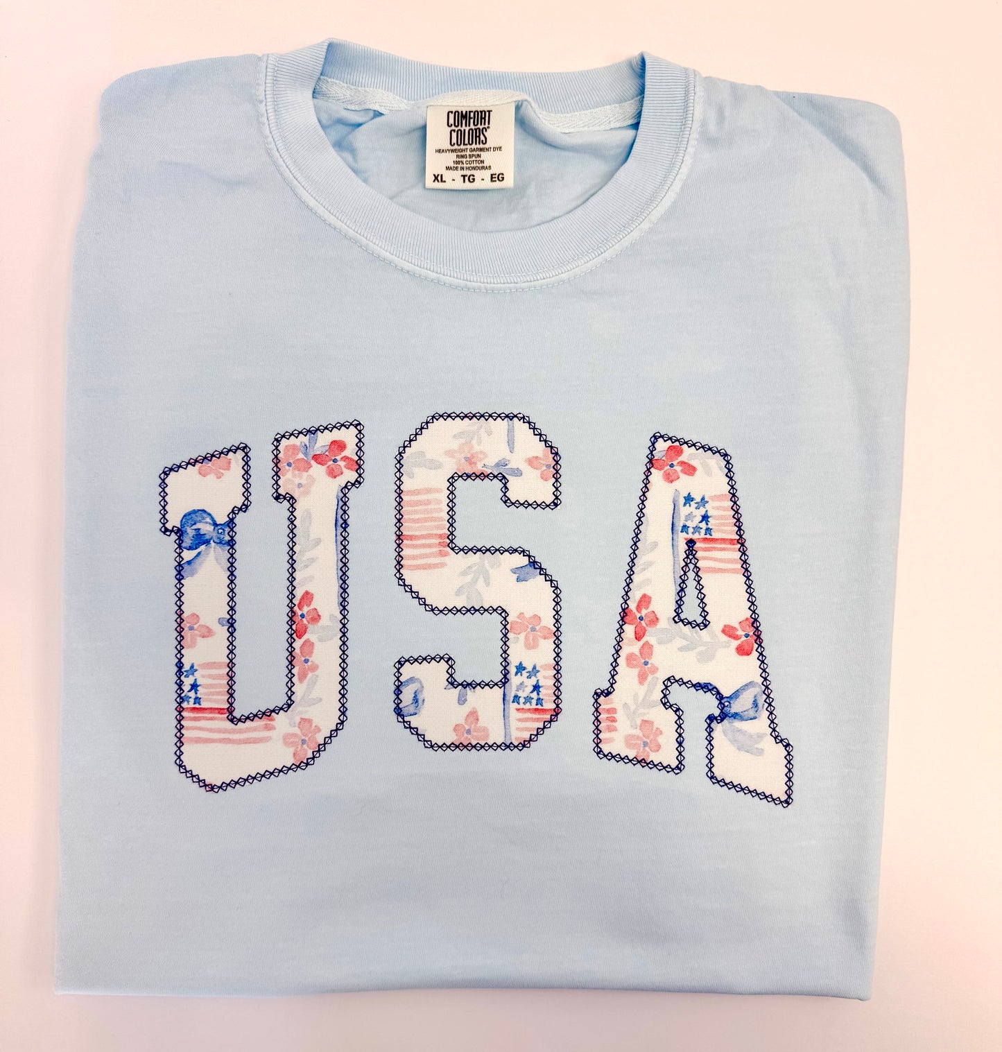 USA Applique Tee(Watercolor)