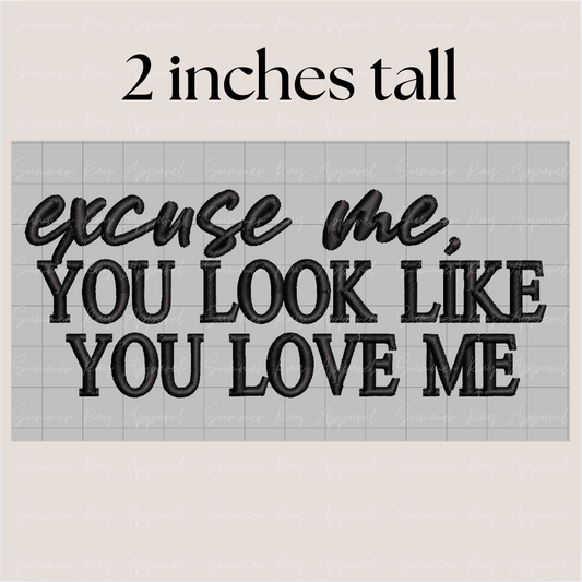 Excuse me (HAT embroidery file)