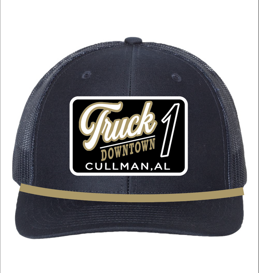 R112 Truck 1 Embroidered Patch Hat(add gold rope)
