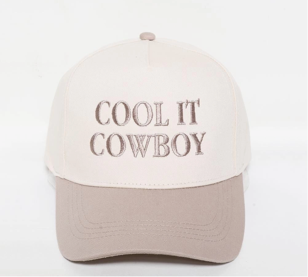 Cool It Cowboy Trucker Hat (Beige)