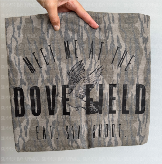 Meet Me At The Dove Field-Mossy Oak Washed Bottomland Tee