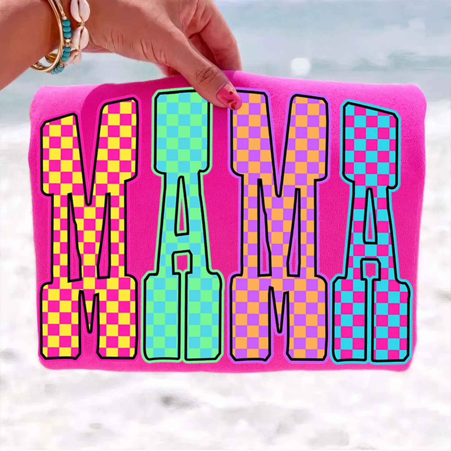 Checker Mama NEON Tee