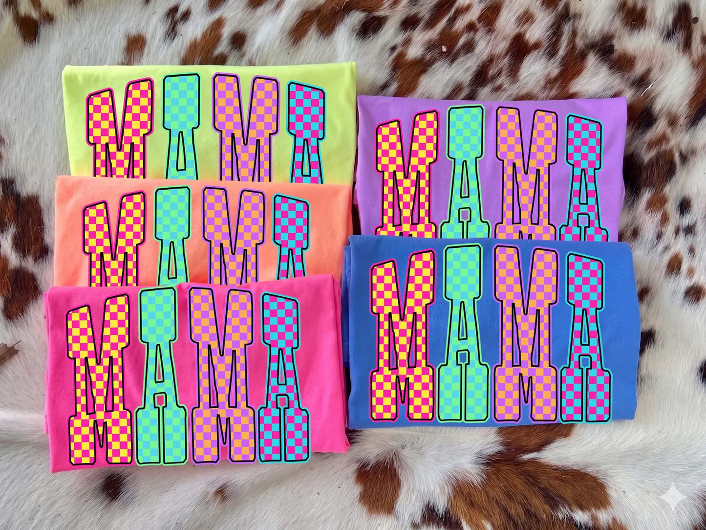 Checker Mama NEON Tee