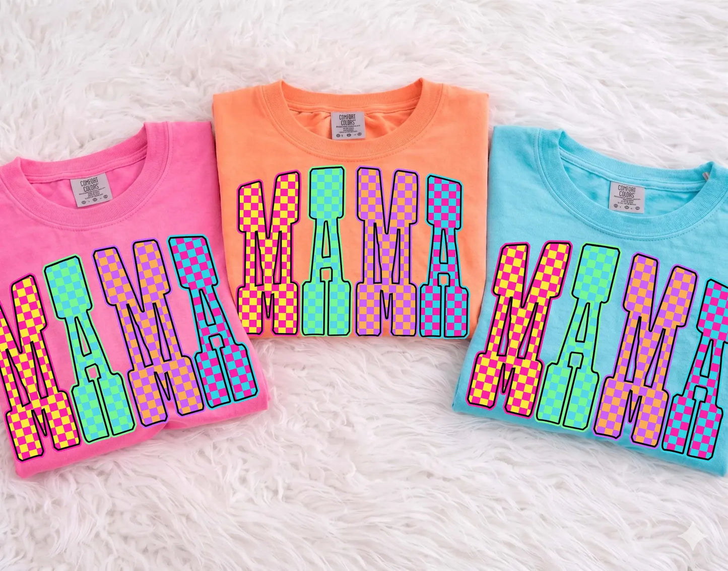 Checker Mama NEON Tee